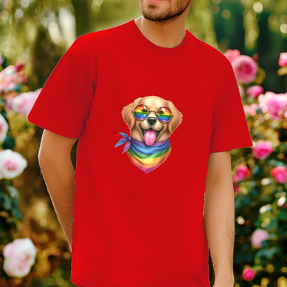 Happy Rainbow Dog - Pride Animals T-Shirt-