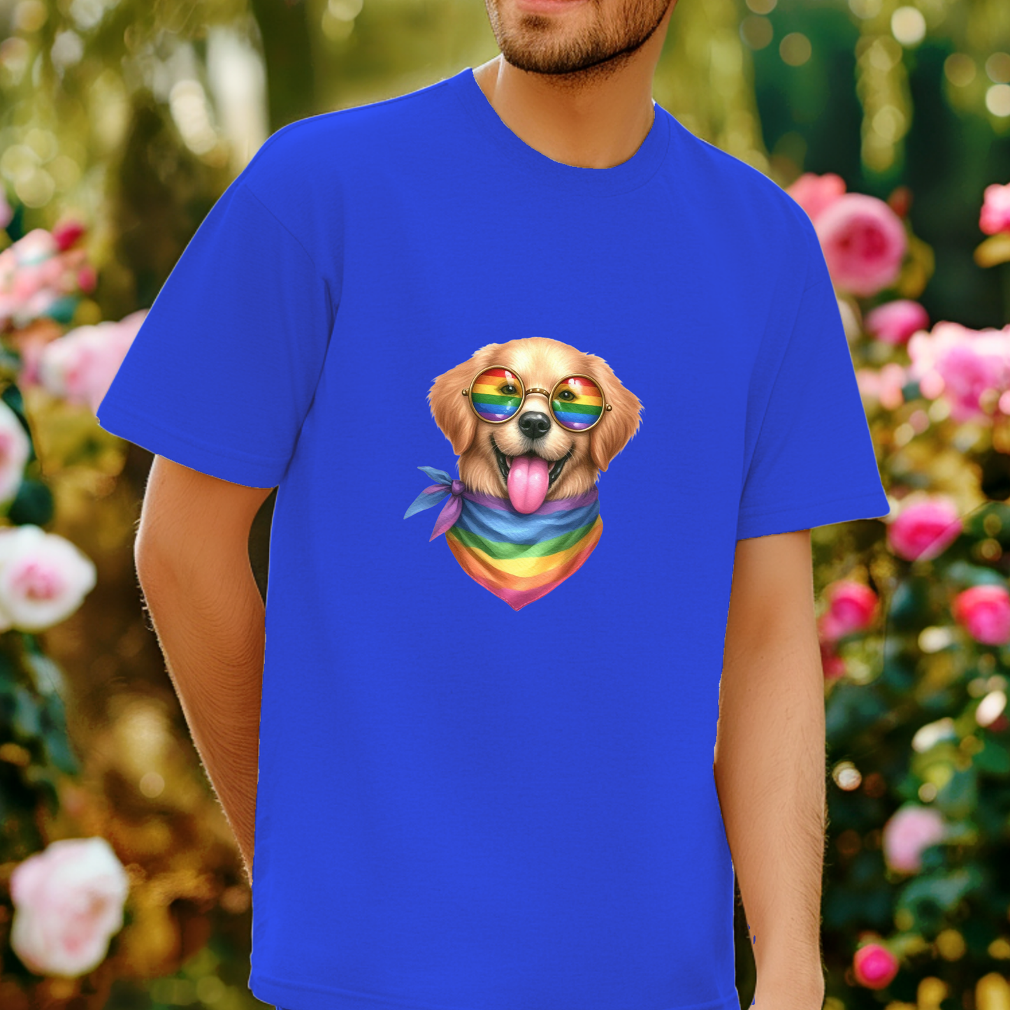 Happy Rainbow Dog - Pride Animals T-Shirt-