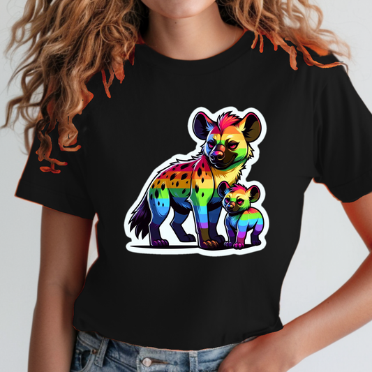 Rainbow Animals T-Shirt Collection: Hyenas