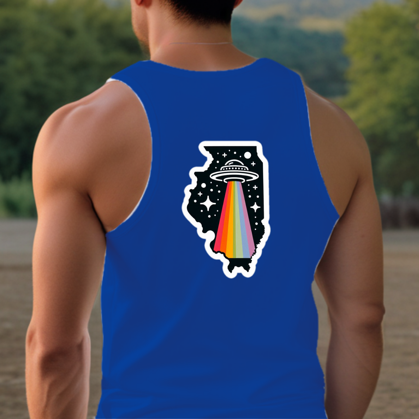 Illinois Pride Tank Top - Back Print