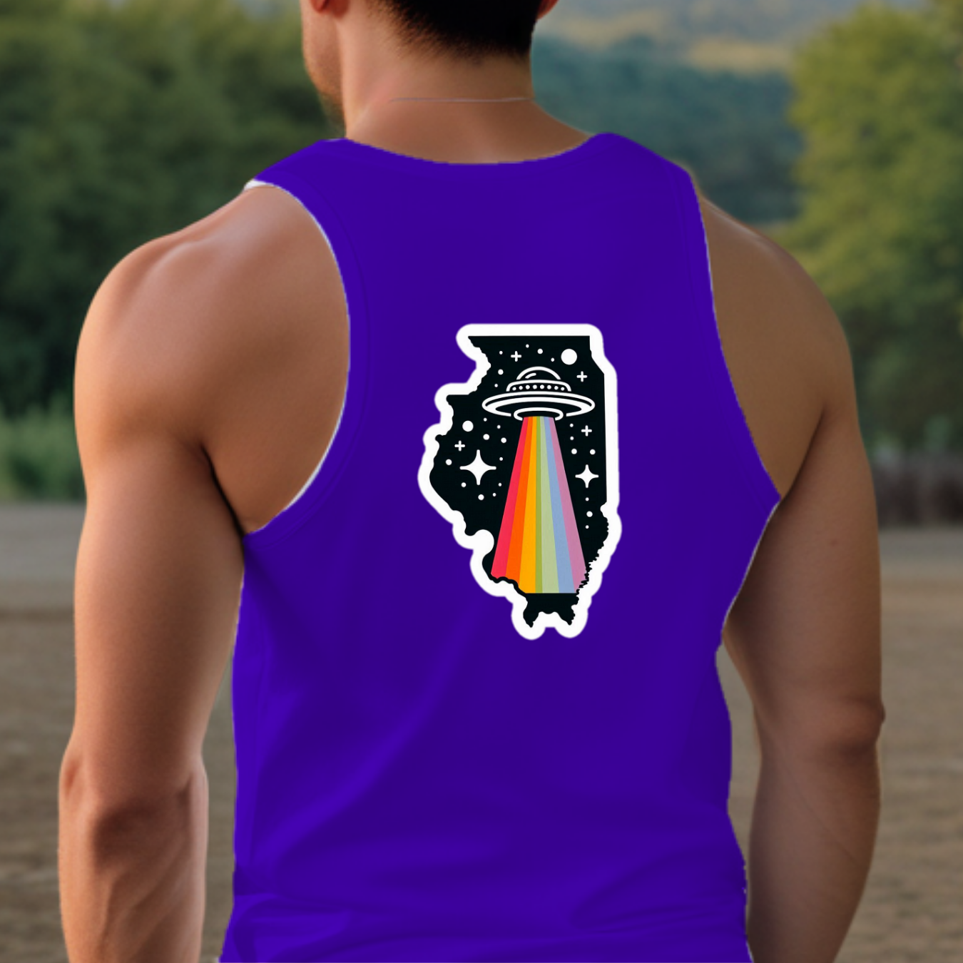 Illinois Pride Tank Top - Back Print