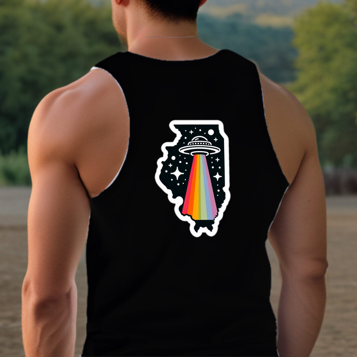 Illinois Pride Tank Top - Back Print