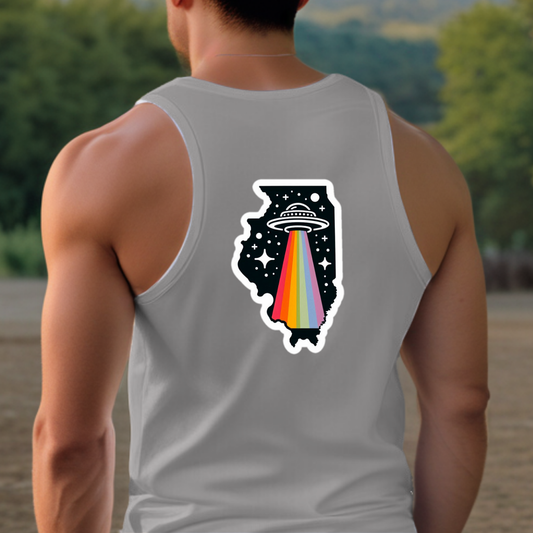 Illinois Pride Tank Top - Back Print