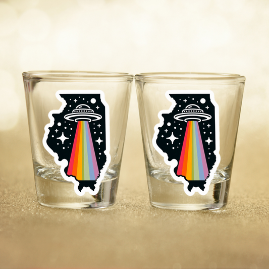 PRIDE Illinois Shot Glasses