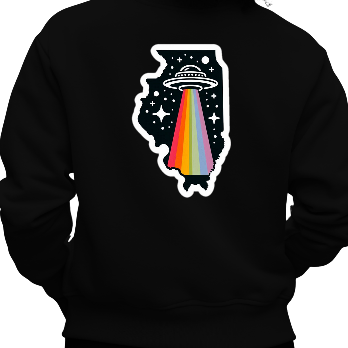 Illinois  PRIDE  Sweatshirt On the Back