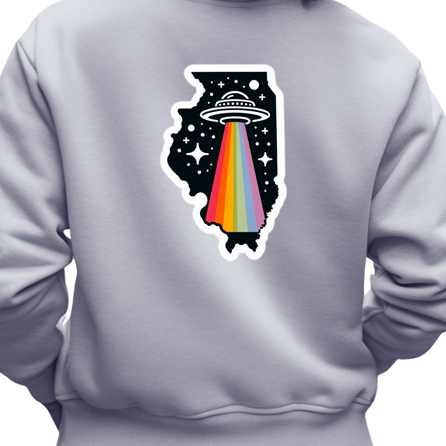 Illinois  PRIDE  Sweatshirt On the Back