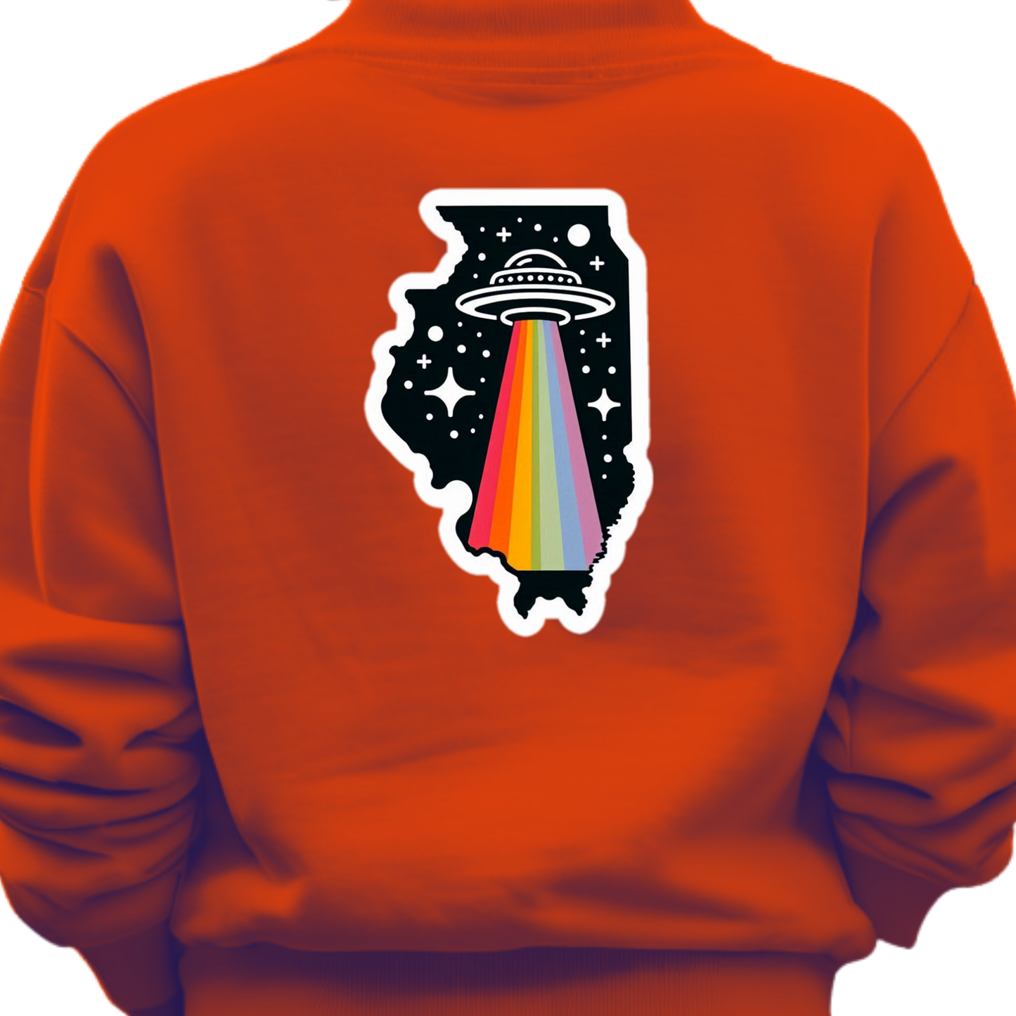 Illinois  PRIDE  Sweatshirt On the Back