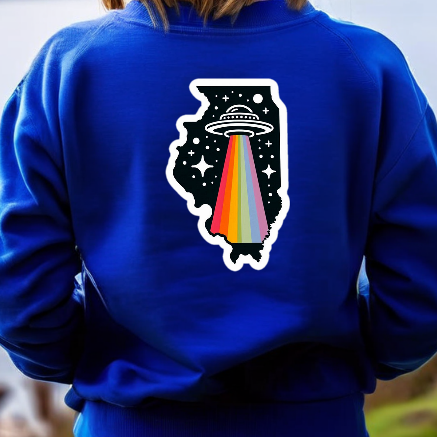 Illinois  PRIDE  Sweatshirt On the Back