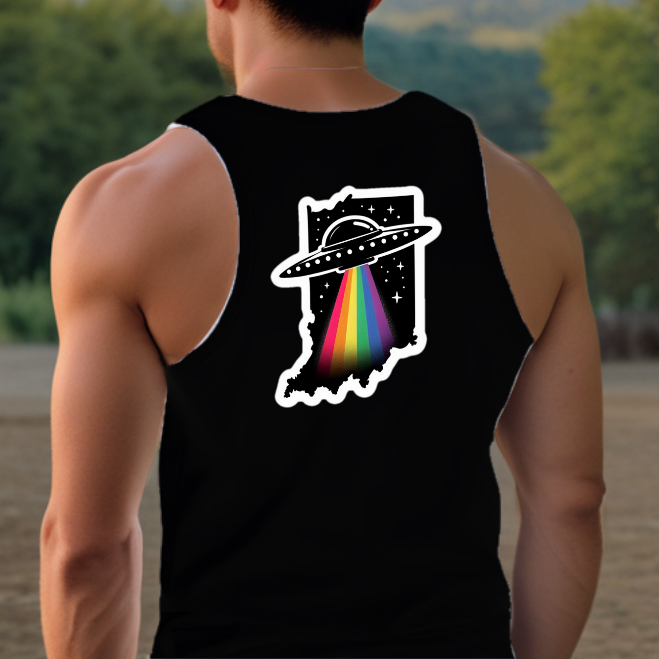 Indiana Pride Tank Top - Back Print