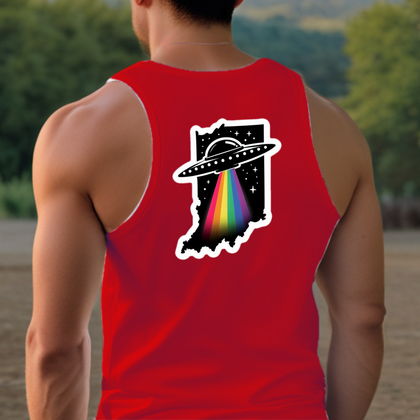 Indiana Pride Tank Top - Back Print