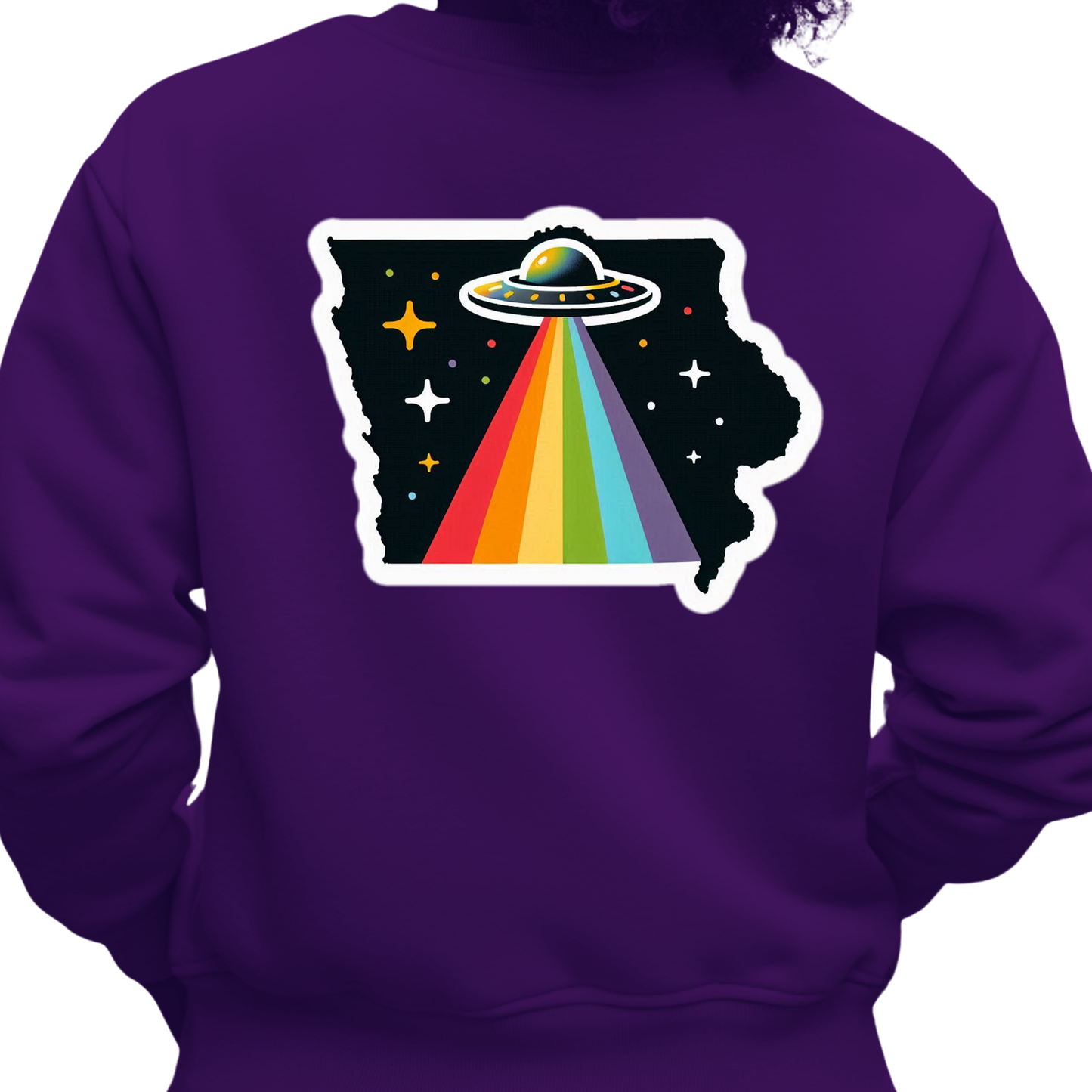 Iowa PRIDE Sweatshirt On The Back