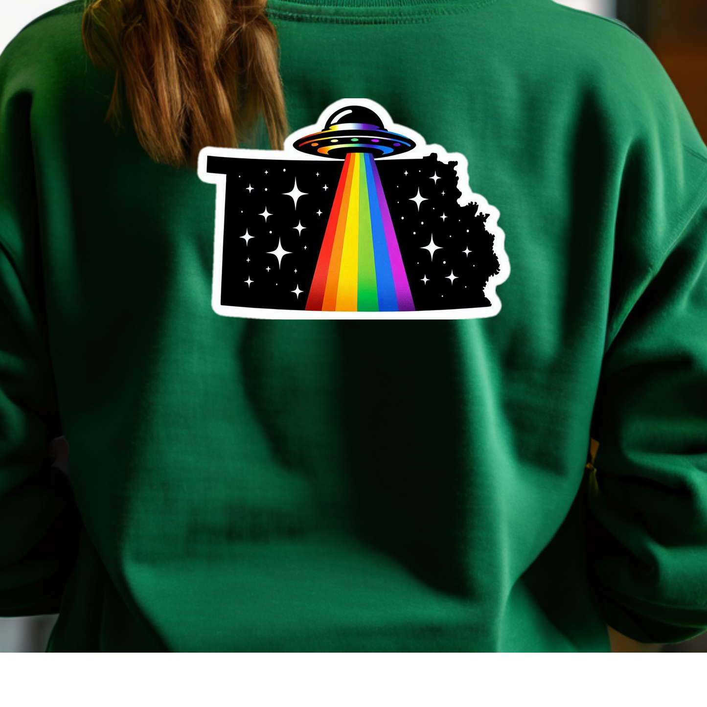 Kansas PRIDE Sweatshirt On The Back