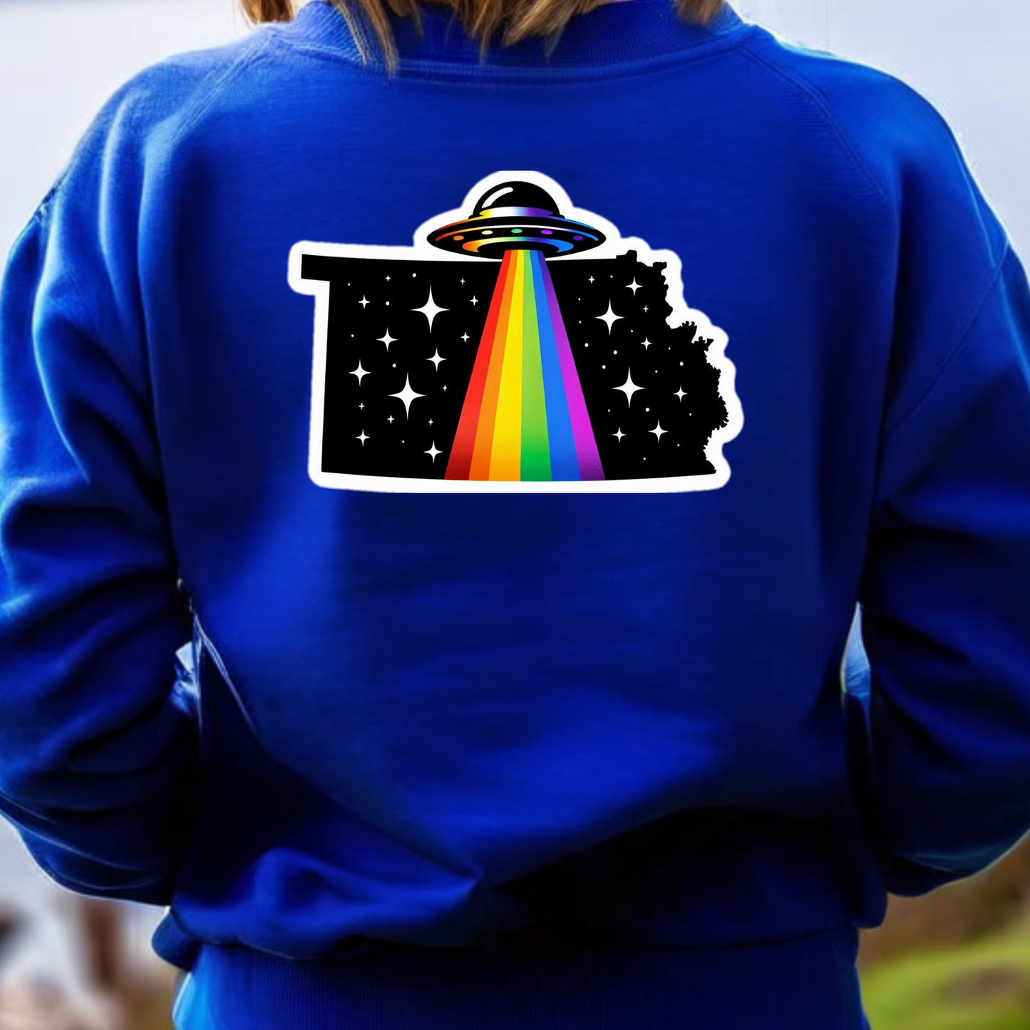 Kansas PRIDE Sweatshirt On The Back