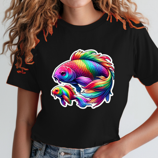 Rainbow Animals T-Shirt Collection: Koi