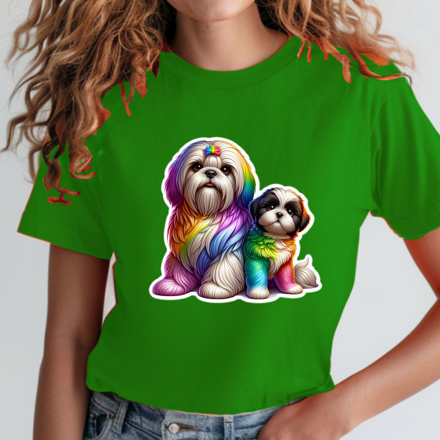 Rainbow Animals T-Shirt Collection: Shih Tzus