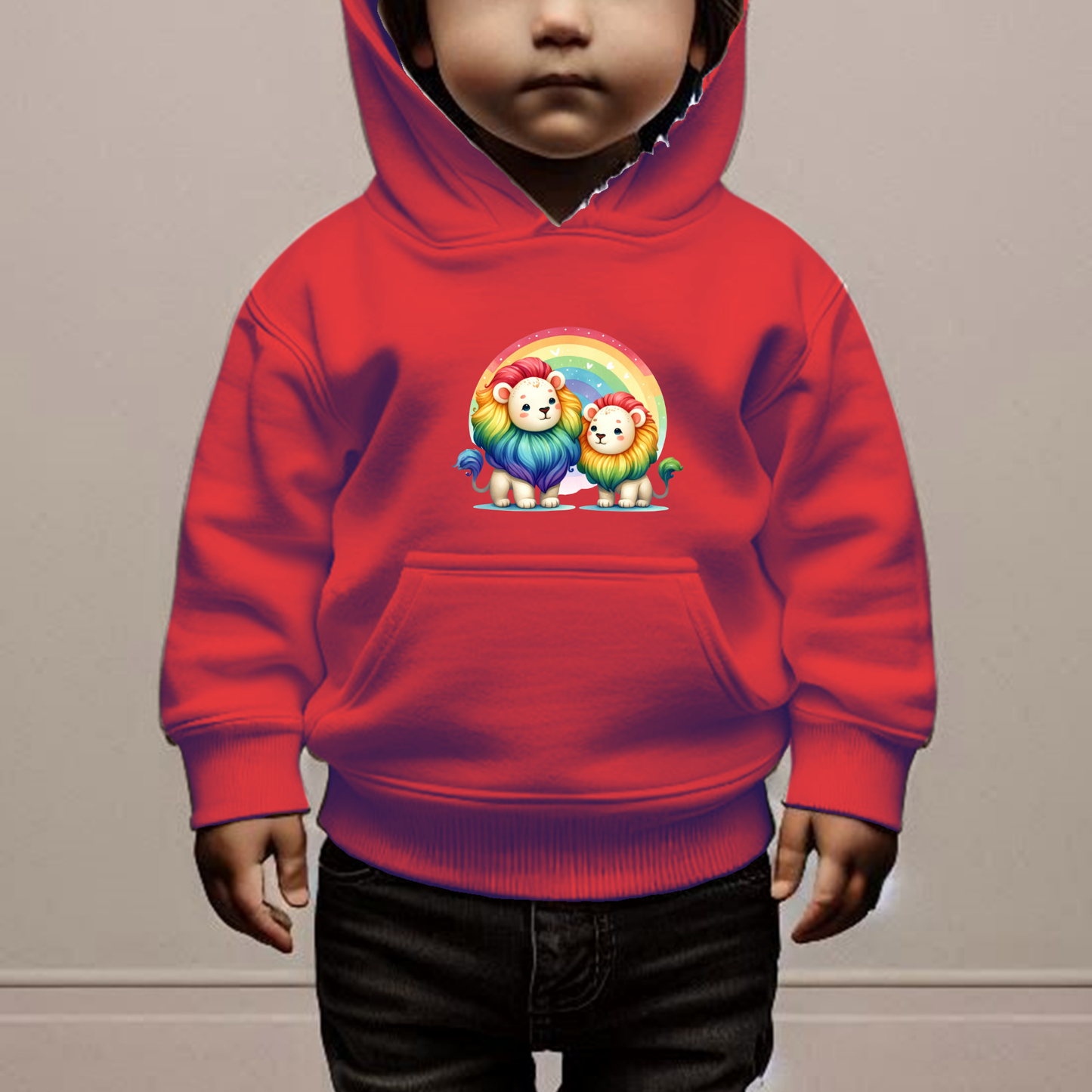 Rainbow Lions Toddler Hoodie