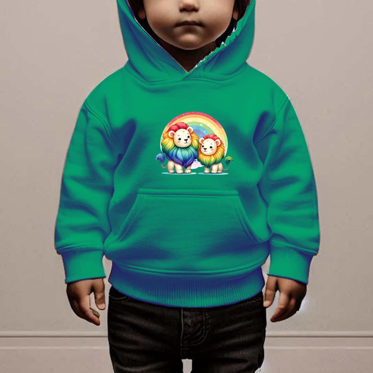Rainbow Lions Toddler Hoodie