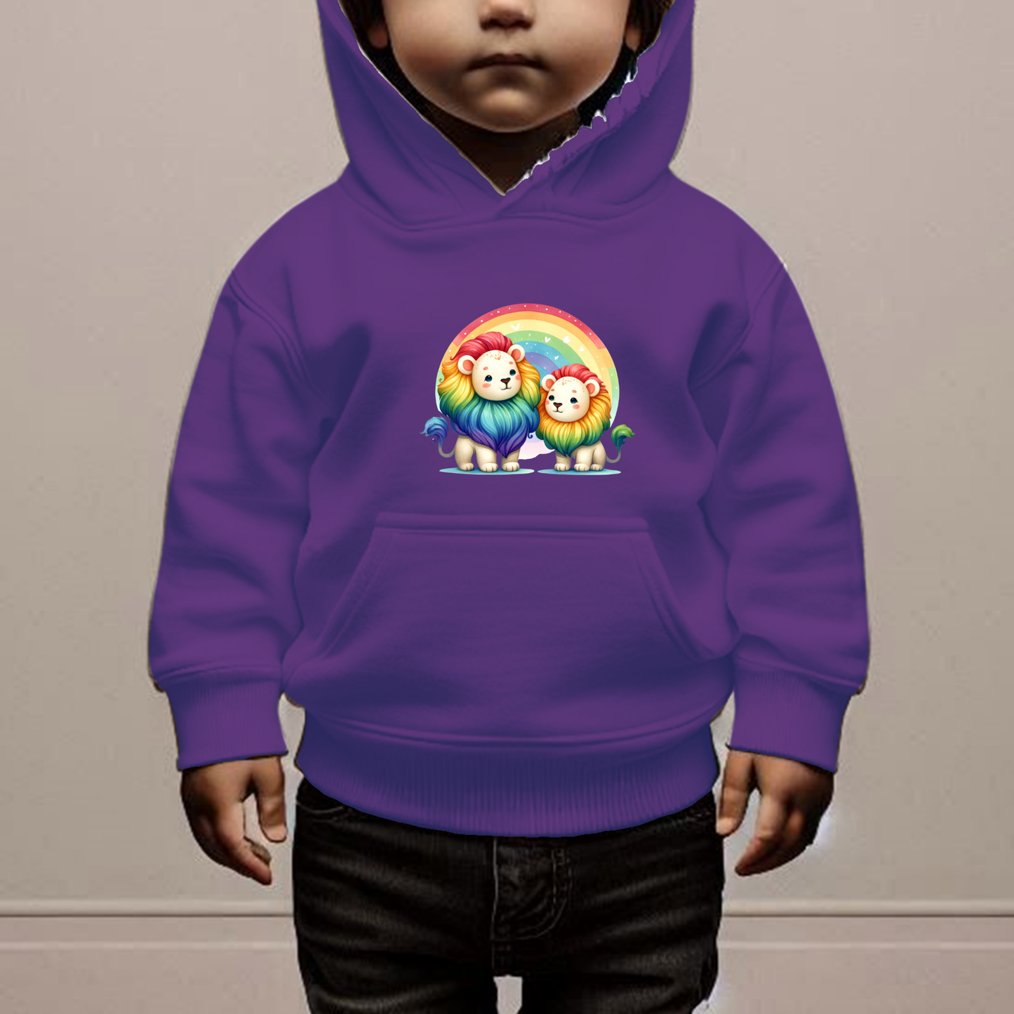 Rainbow Lions Toddler Hoodie