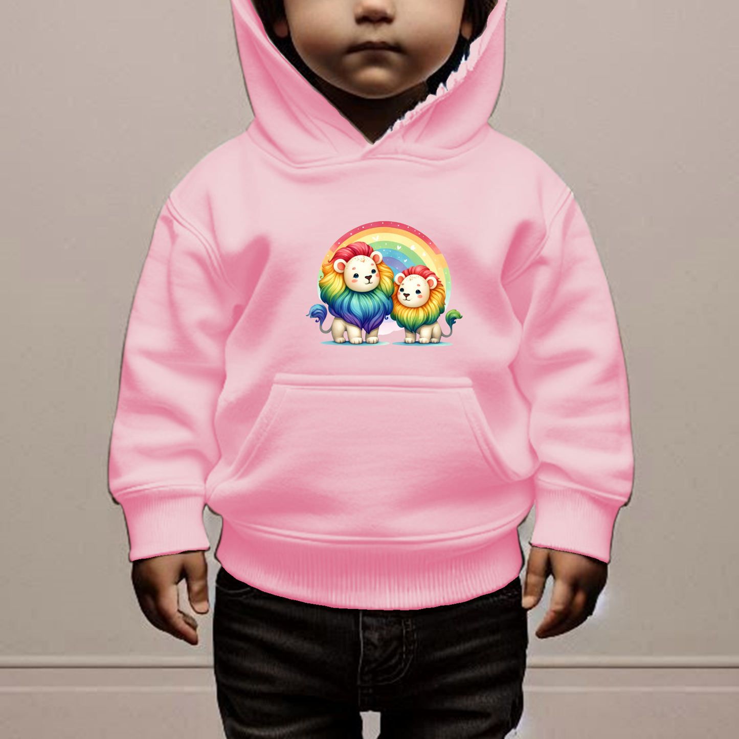 Rainbow Lions Toddler Hoodie