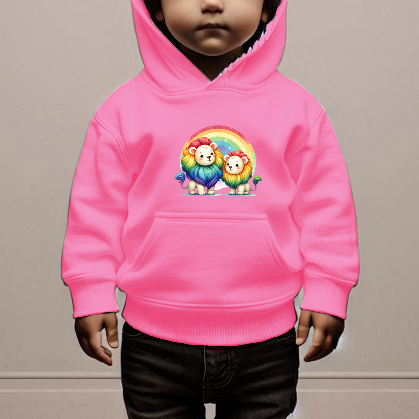 Rainbow Lions Toddler Hoodie