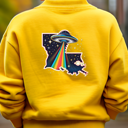 Louisiana PRIDE Sweatshirt On The Back