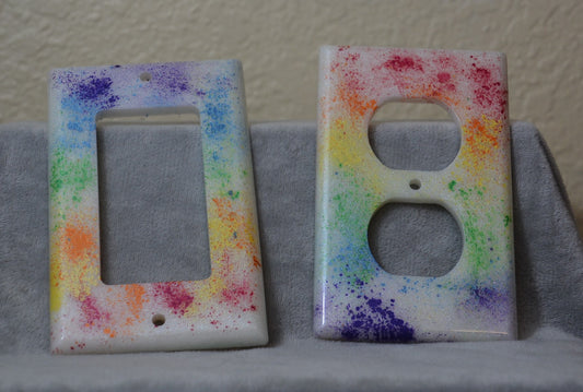 PRIDE Splash Resin  Light Covers - TWO- Large Switch