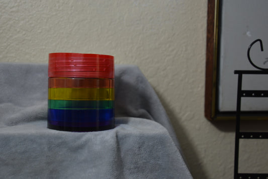 PRIDE  Resin Jar with Lid in Clear