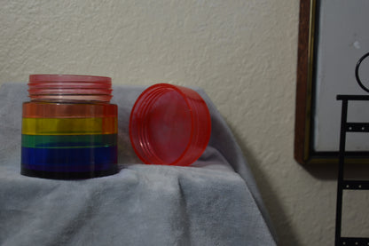 PRIDE  Resin Jar with Lid in Clear