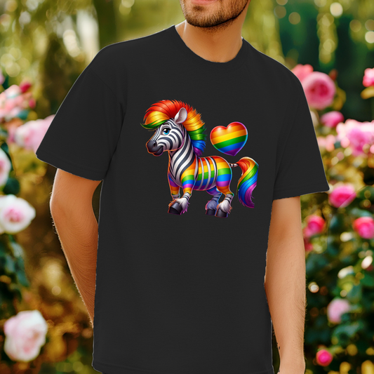 Pride T-Shirt Collection Rainbow Zebra!