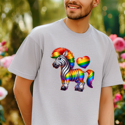 Pride T-Shirt Collection Rainbow Zebra!