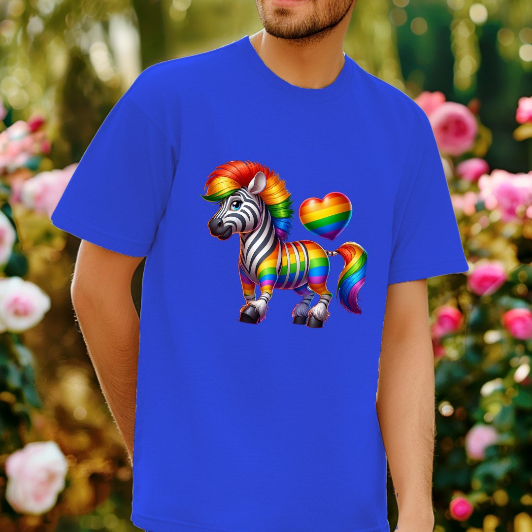 Pride T-Shirt Collection Rainbow Zebra!