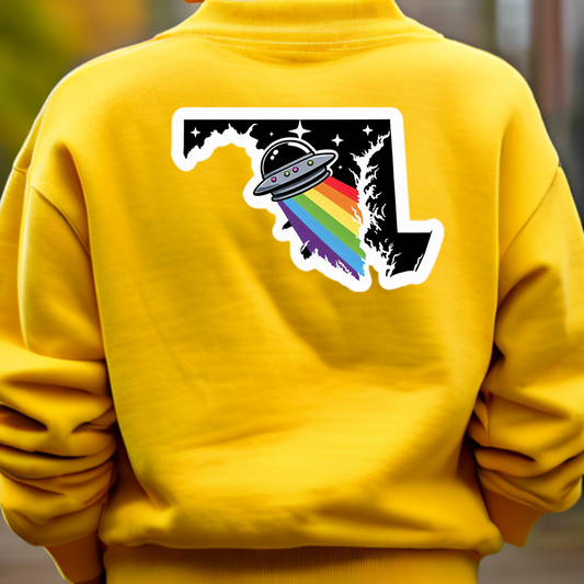 Maryland PRIDE Sweatshirt On The Back