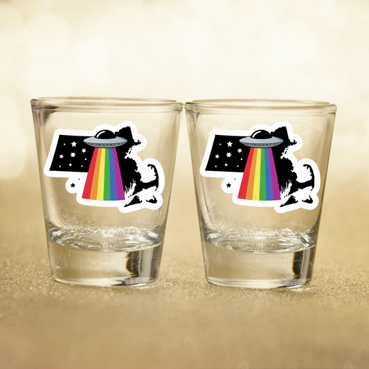 PRIDE Massachusetts Shot Glasses