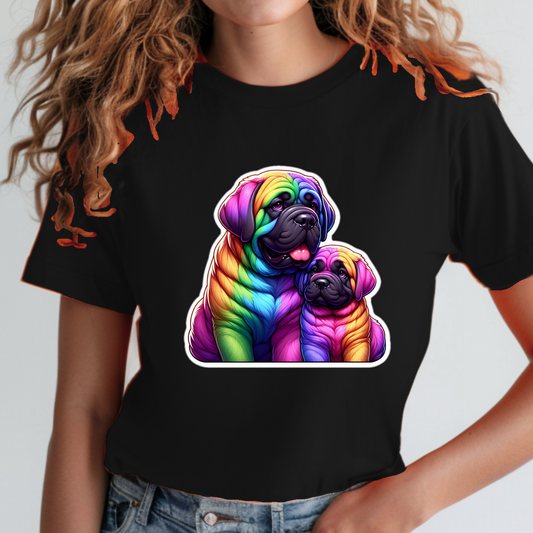 Rainbow Animals T-Shirt Collection: Mastiffs