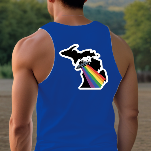 Michigan Pride Tank Top On the Back