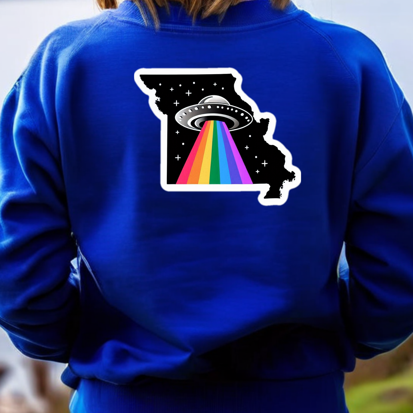 Missouri PRIDE Sweatshirt On The Back