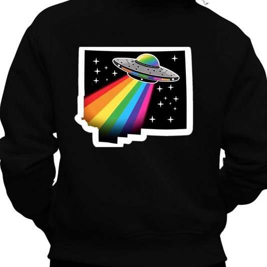 New Mexico PRIDE Sweatshirt On The Back