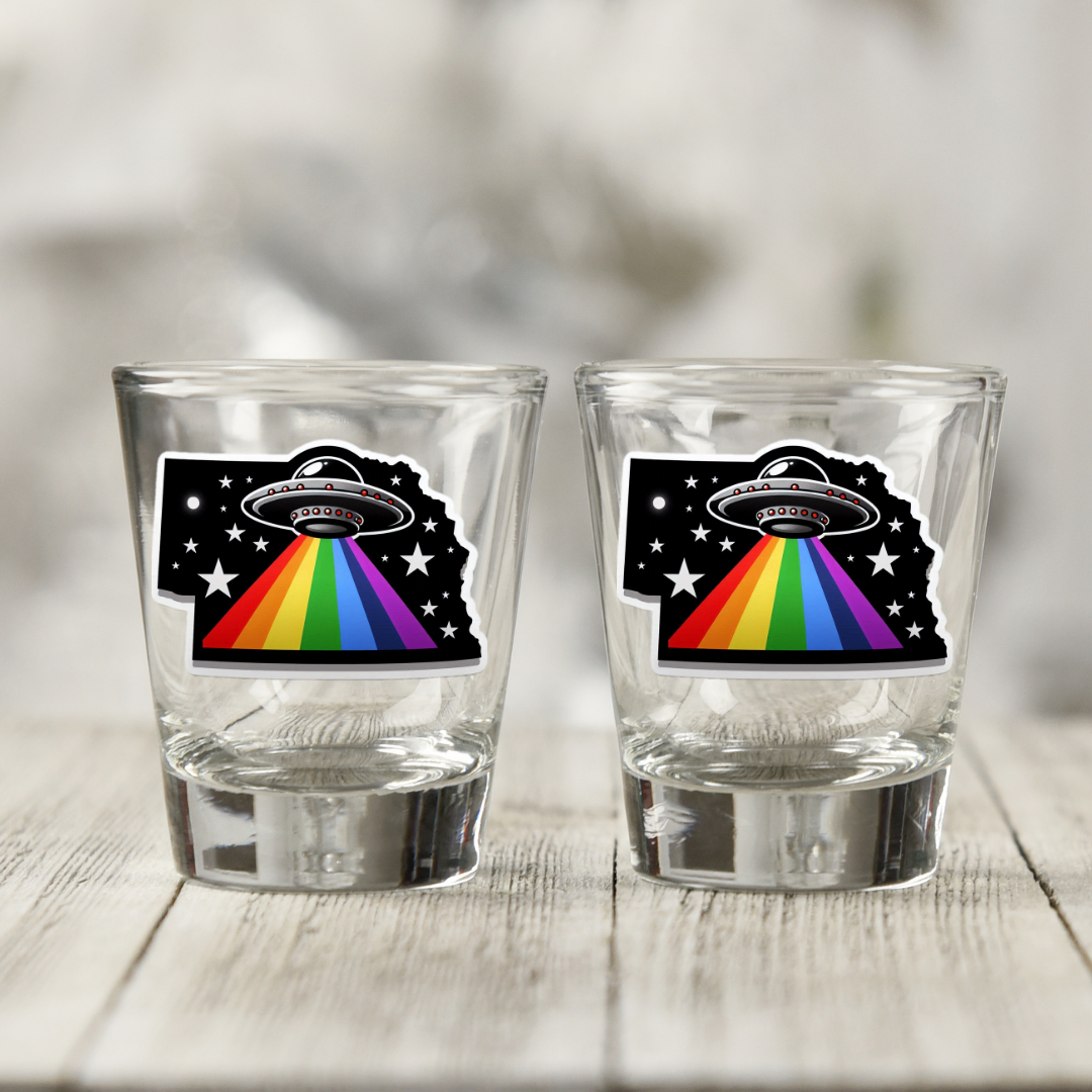 PRIDE Nebraska Shot Glasses