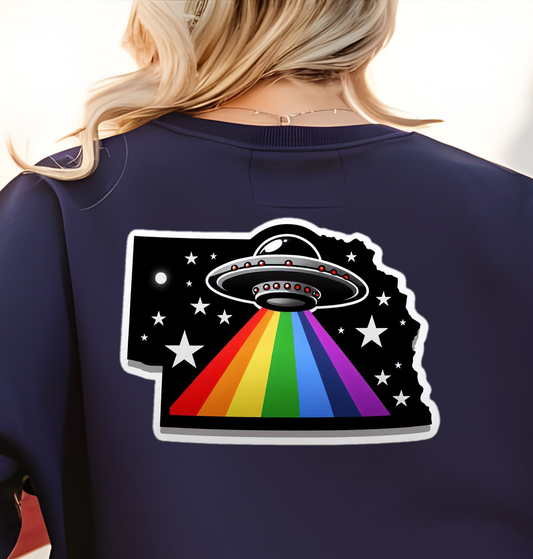 Nebraska PRIDE Sweatshirt On The Back