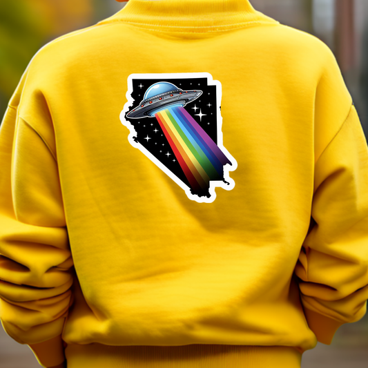 Nevada PRIDE State Sweatshirt On The Back