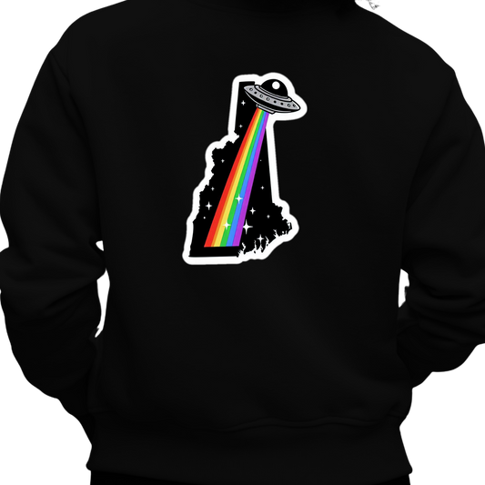 New Hampshire PRIDE Sweatshirt On The Back