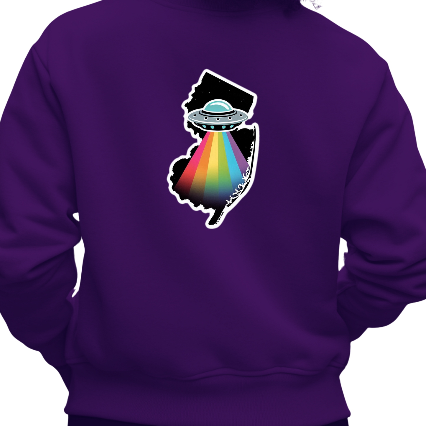 New Jersey PRIDE Sweatshirt On The Back