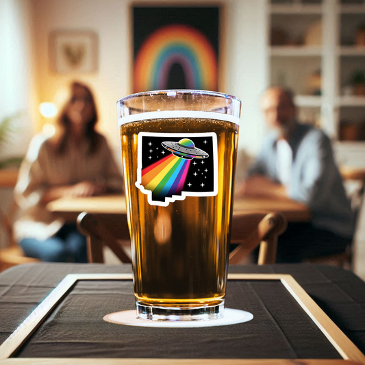 Pint Glass-New Mexico Alien Pride