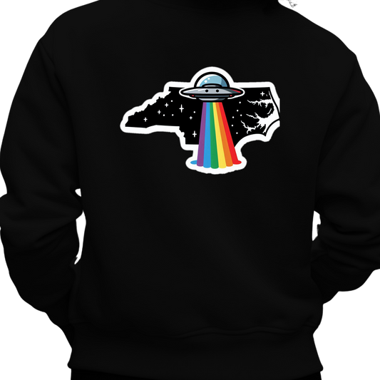 North Carolina PRIDE Sweatshirt On The Back