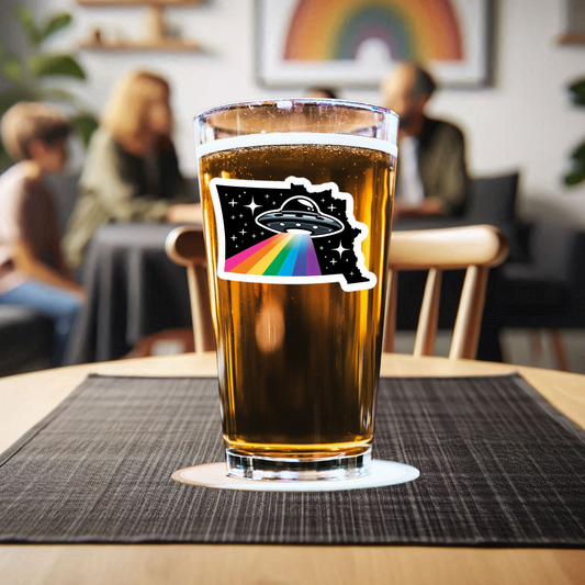 South Dakota Alien Pride Pint Glass