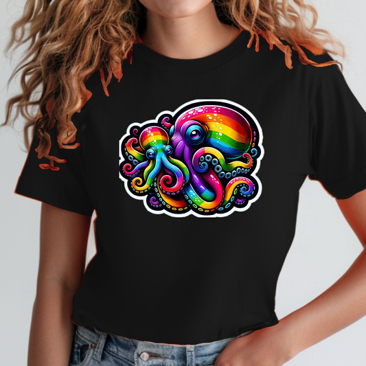 Rainbow Animals T-Shirt Collection: Octupi