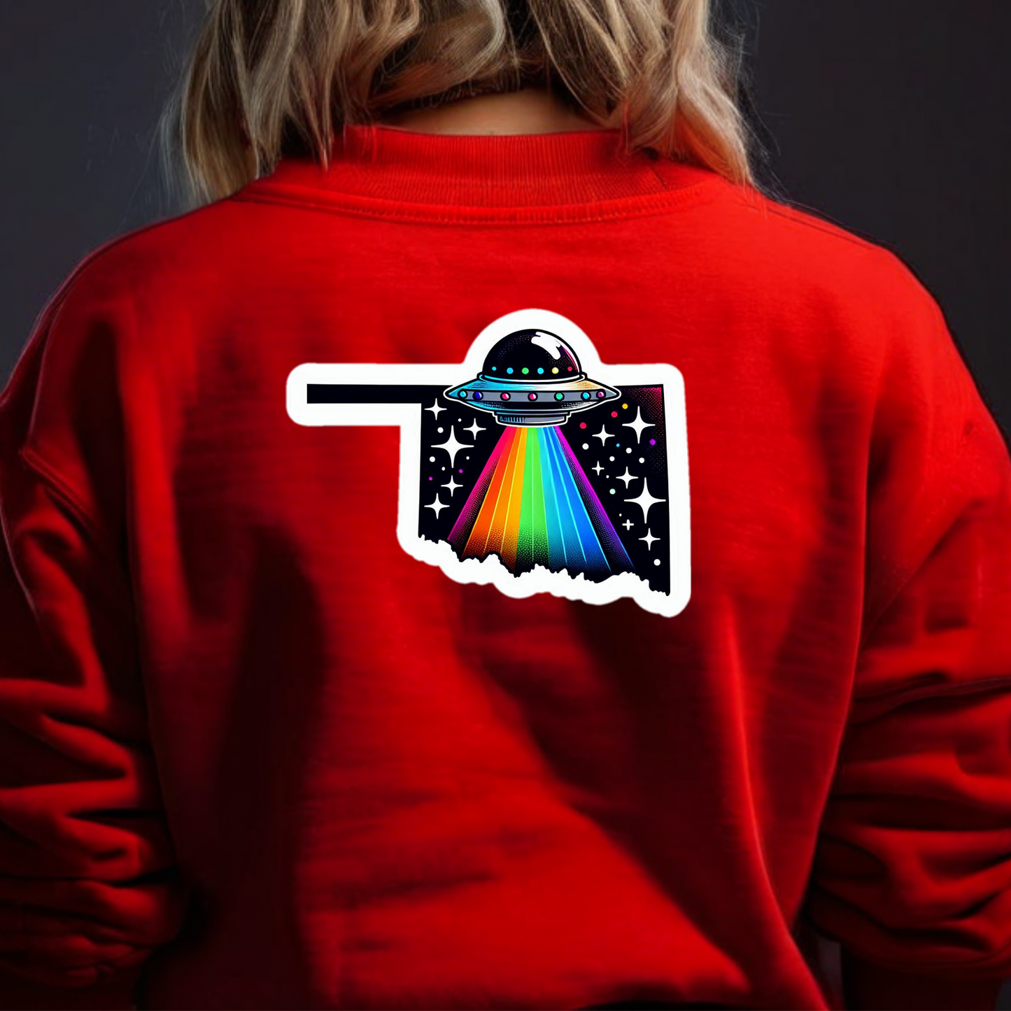 Oklahoma PRIDE Sweatshirt On The Back