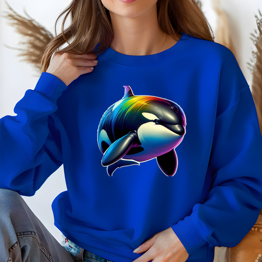 Rainbow Orcas Sweatshirt