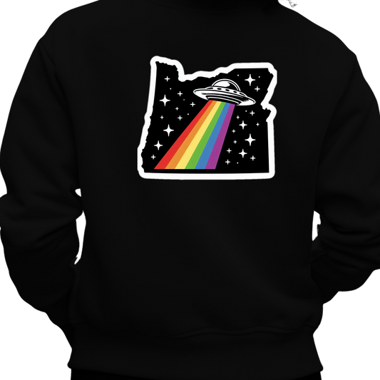 Oregon PRIDE Sweatshirt On The Back
