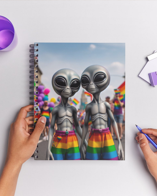 Spiral Notebook - PRIDE Aliens (ruled)